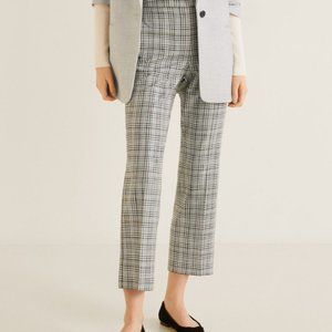 NWT Mango Plaid trousers size USA 2 EUR 34